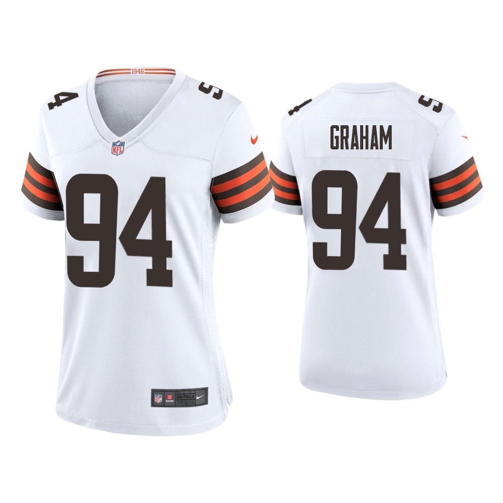 Women's Cleveland Browns #94 Mason Graham Nike White 2025 NFL Draft First Round Pick Game Jersey
