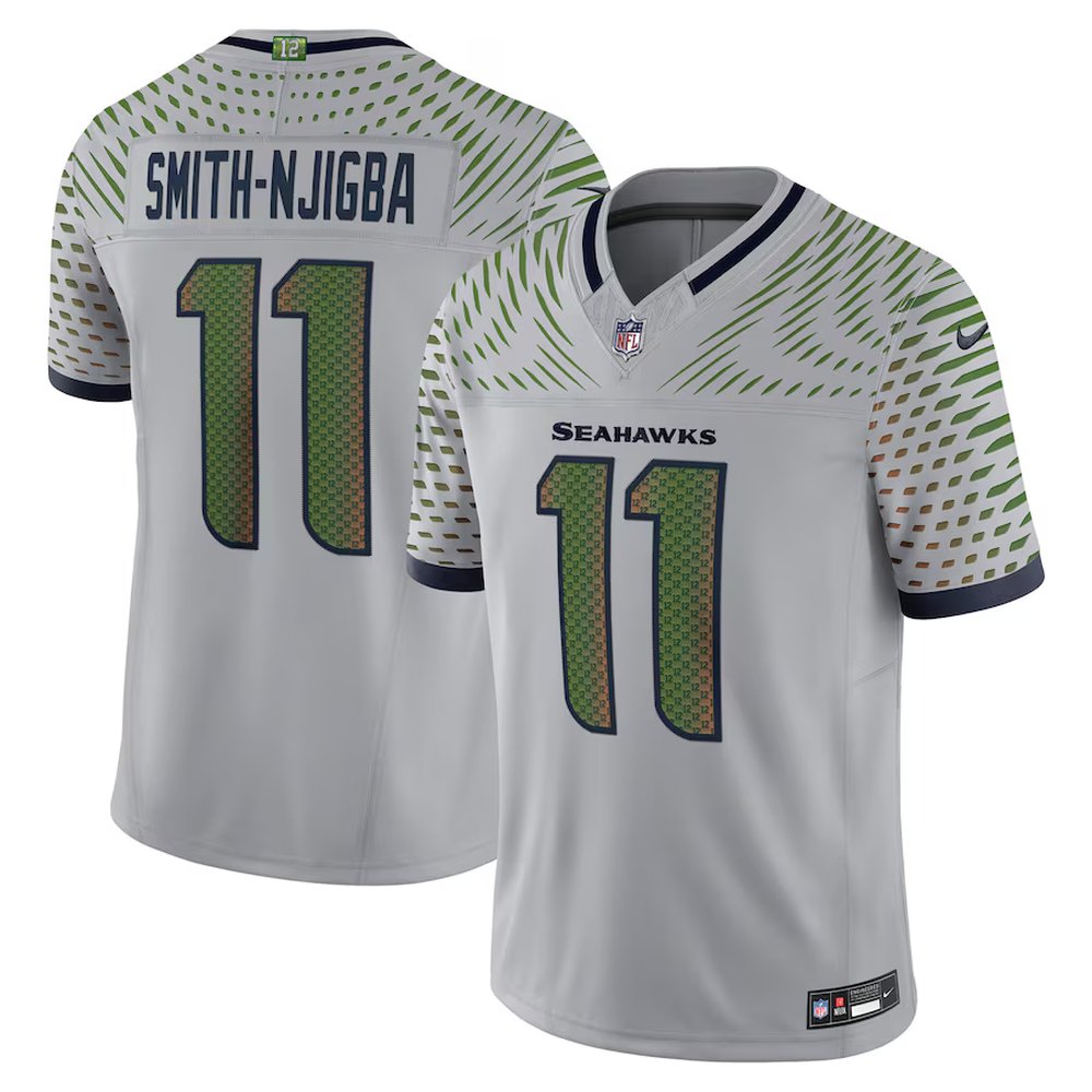 Youth Seattle Seahawks #11 Jaxon Smith-Njigba Gray Rivalries Collection F.U.S.E. Vapor Limited Stitched Jersey
