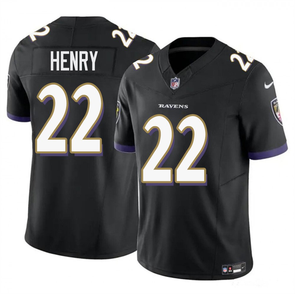 Youth Baltimore Ravens #22 Derrick Henry  Black F.U.S.E Vapor Limited Jersey