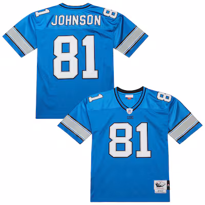 Calvin Johnson Detroit Lions Mitchell & Ness 2007 Authentic Throwback Retired Player Jersey - Blue