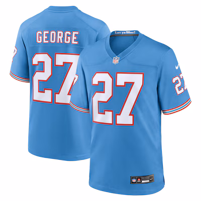 Eddie George Tennessee Titans Nike Retired Player Alternate Game Jersey - Light Blue