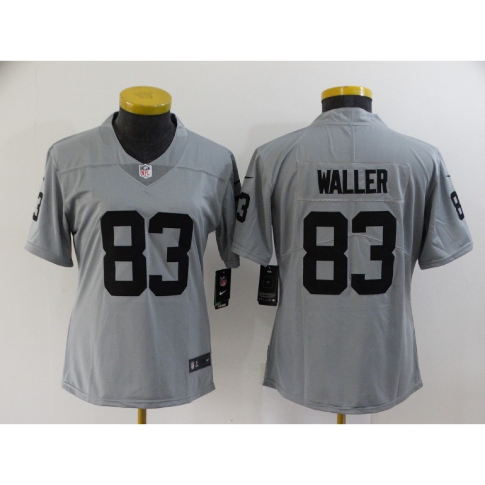 Women's Las Vegas Raiders #83 Darren Waller Grey Vapor Untouchable Limited Stitched Jersey(Run Small)