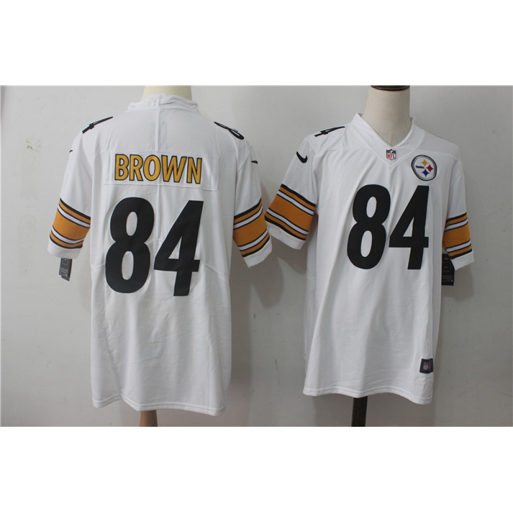 Men's  Pittsburgh Steelers #84 Antonio Brown White Stitched NFL Vapor Untouchable Limited Jersey