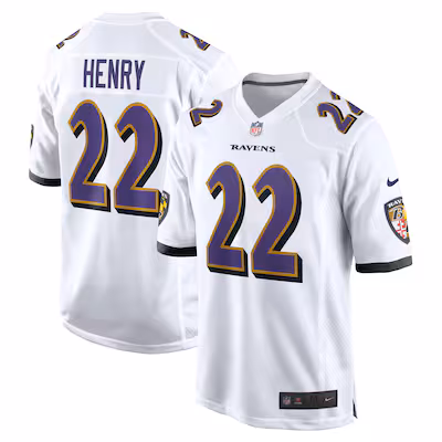 Derrick Henry Baltimore Ravens Nike White Game Jersey - White