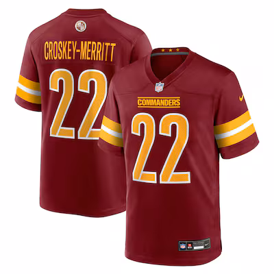 Jacory Croskey-Merritt Washington Commanders Nike Team Game Jersey - Burgundy