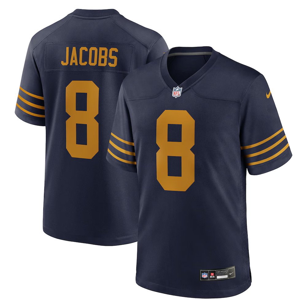 Youth Green Bay Packers #8 Josh Jacobs Nike Navy The 1923 Classic Game Jersey