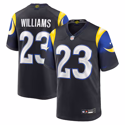 Kyren Williams Los Angeles Rams Nike 2025 Rivalries Collection Game Jersey - Midnight Blue
