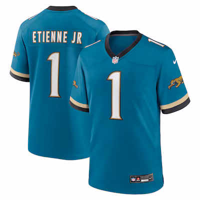 Travis Etienne Jr Jacksonville Jaguars Nike Prowler Throwback Player Game Jersey - Teal