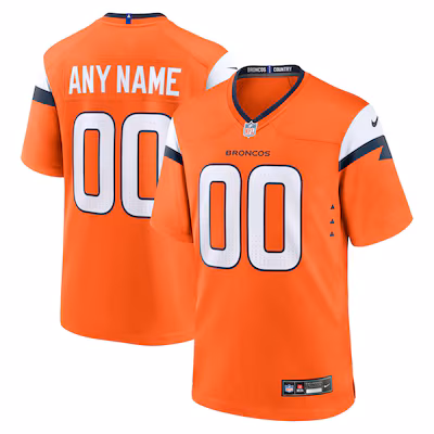 Denver Broncos Nike Mile High Collection Custom Game Jersey - Orange
