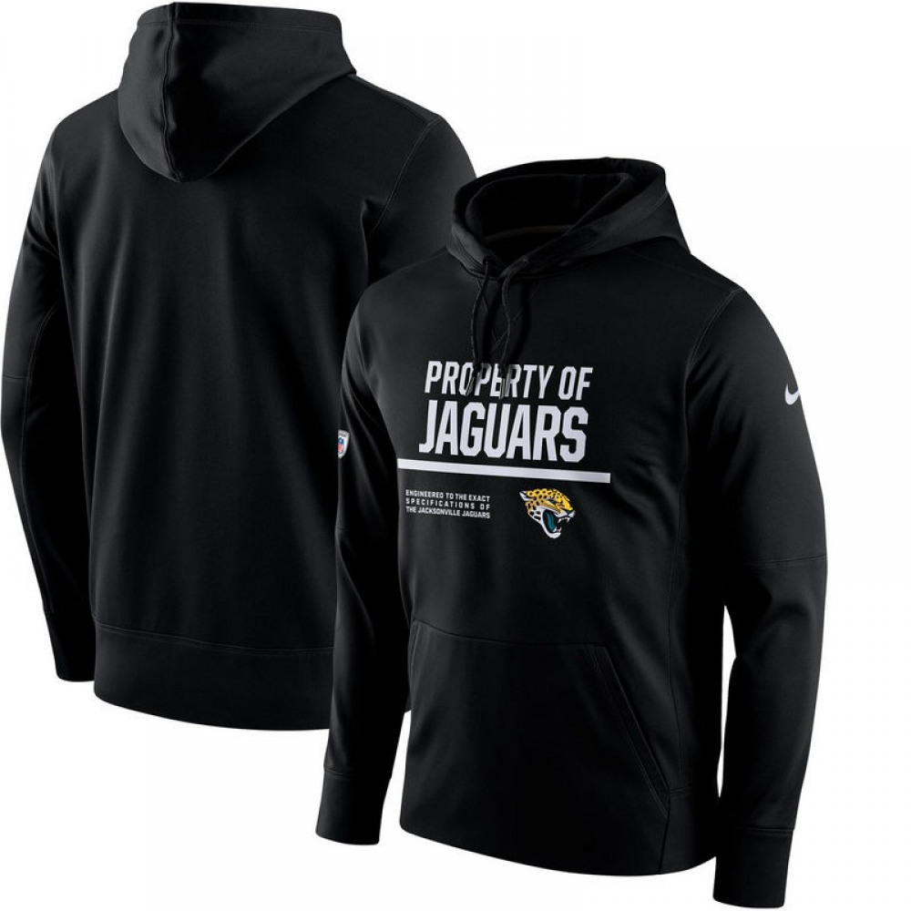Men's Jacksonville Jaguars  Black Circuit Property Of Performance Pullover Hoodie