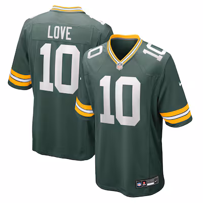 Jordan Love Green Bay Packers Nike Player Game Jersey - Green