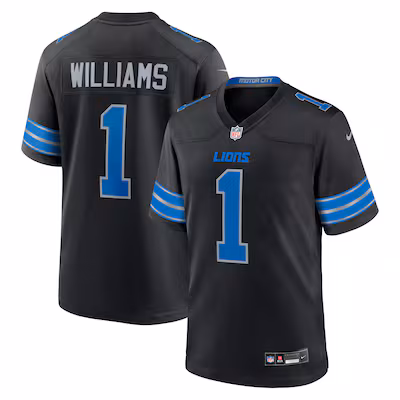 Jameson Williams Detroit Lions Nike Alternate Game Player Jersey - Black
