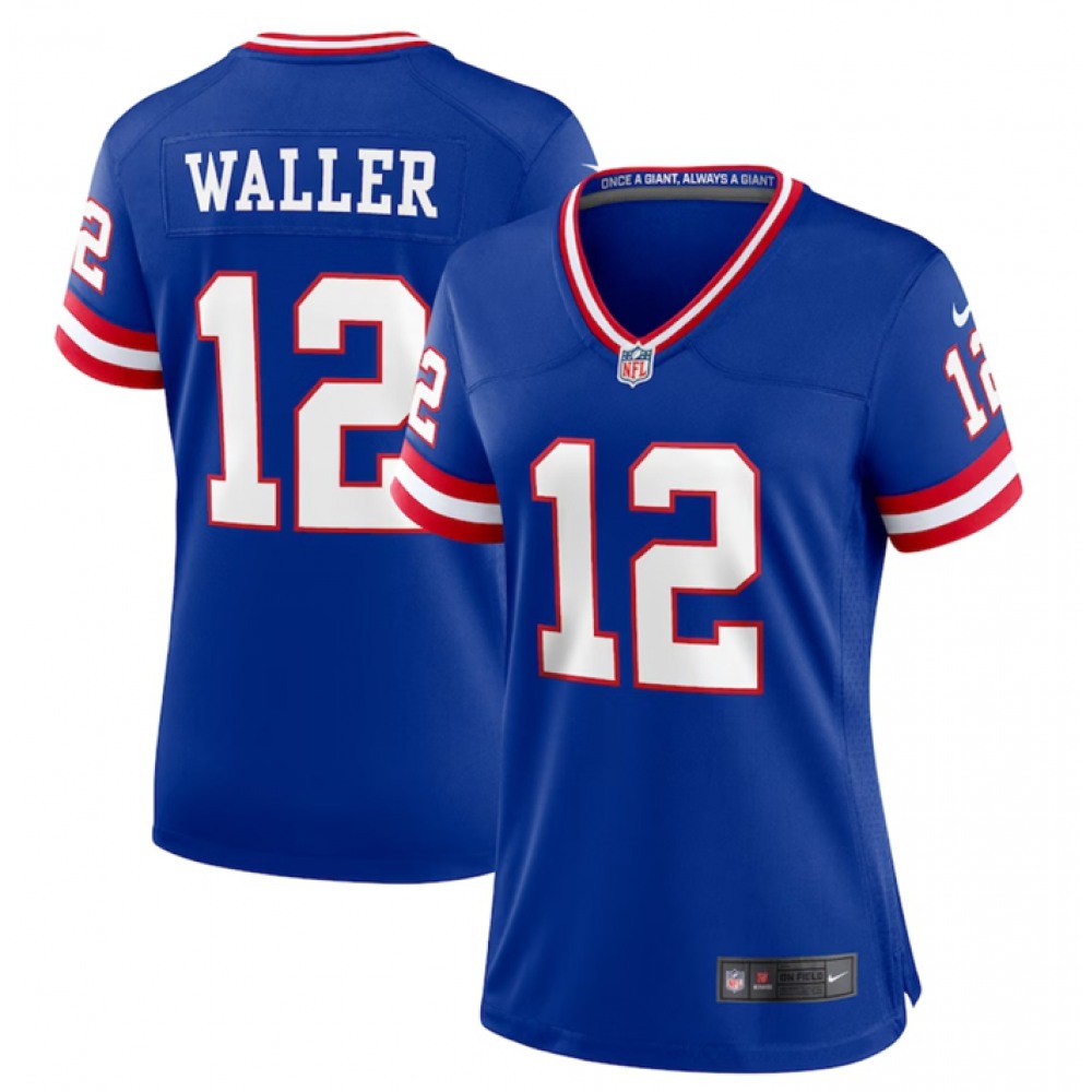 Women's New York Giants #12 Darren Waller Royal Classic Retired Player Stitched Jersey(Run Small)