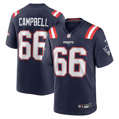 Will Campbell New England Patriots Nike 2025 NFL Draft First Round Pick Game Jersey - Navy