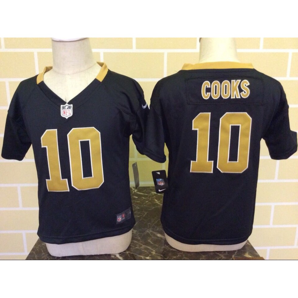 Toddler  New Orleans Saints #10 Brandin Cooks Black Stitched NFL Jersey