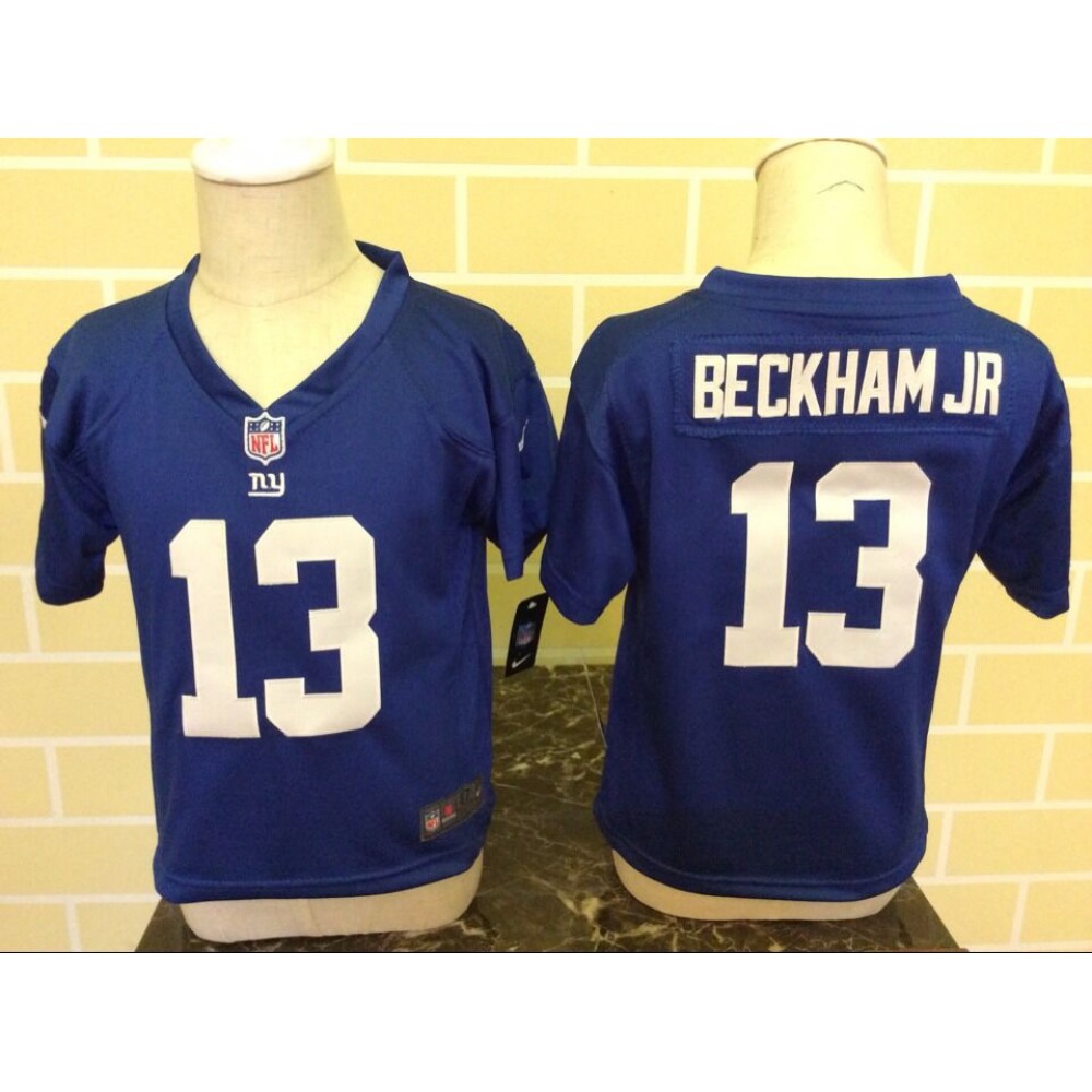 Toddler  New York Giants #13 Odell Beckham Jr Blue Stitched NFL Jersey