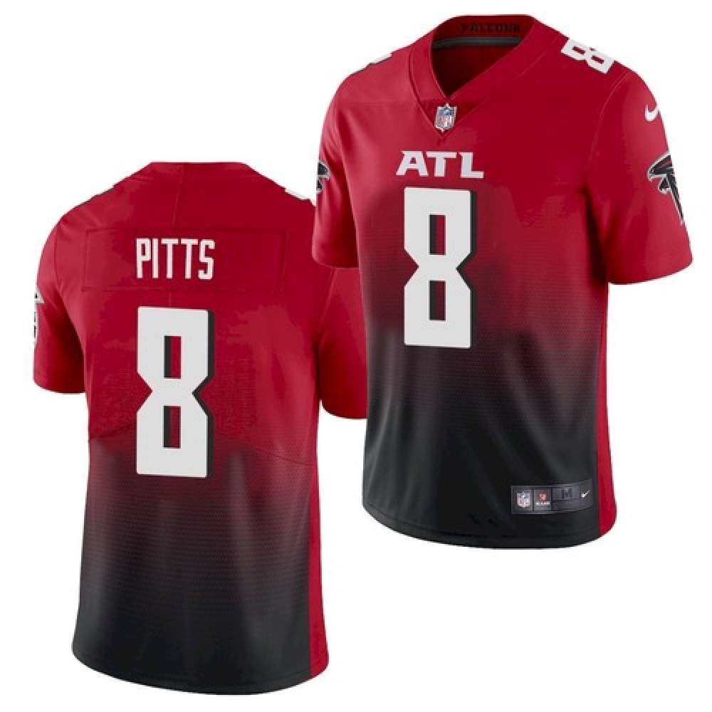 Youth Atlanta Falcons #8 Kyle Pitts Red And Black Vapor Untouchable Limited Stitched Jersey