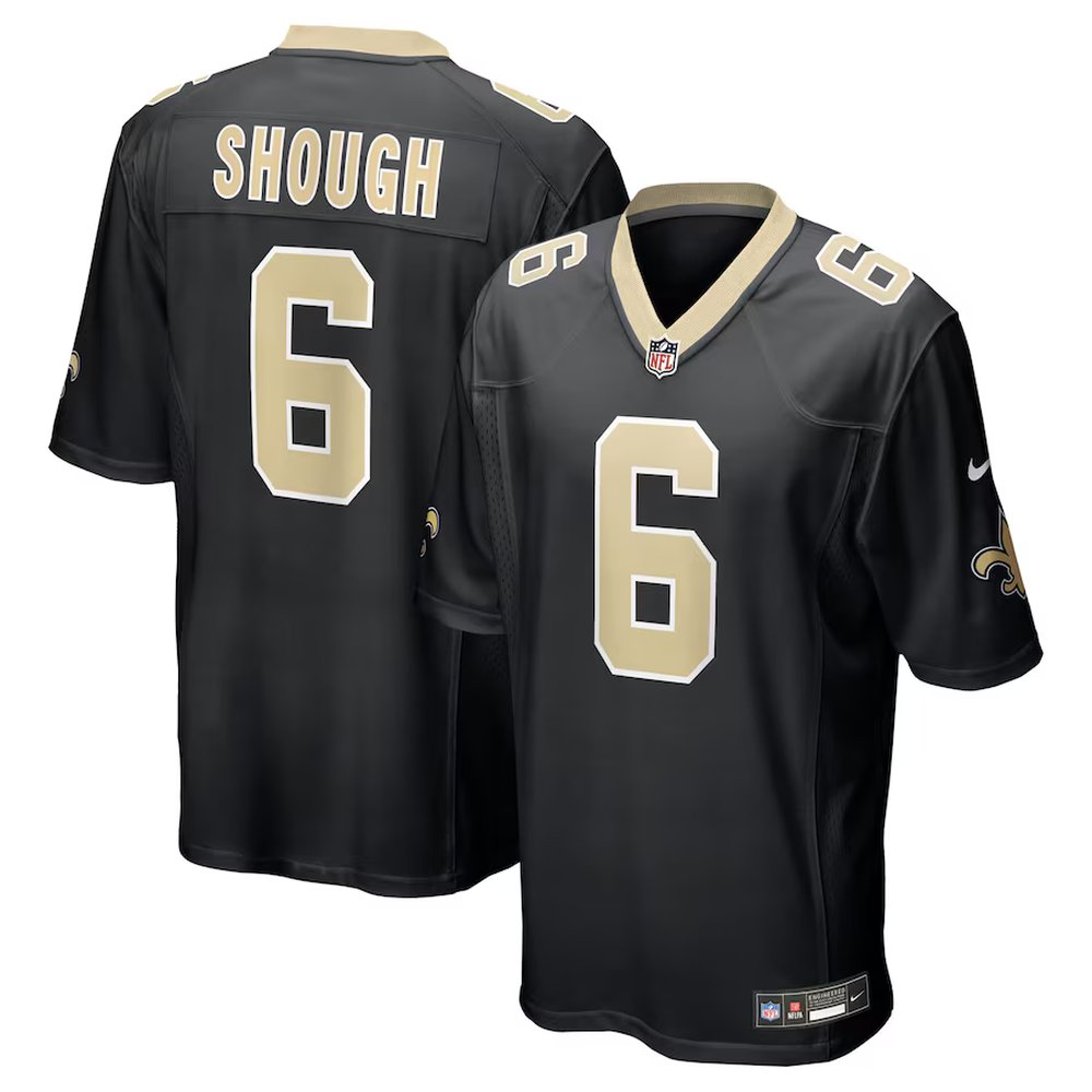 Youth New Orleans Saints #6 Tyler Shough Nike Black Game Jersey