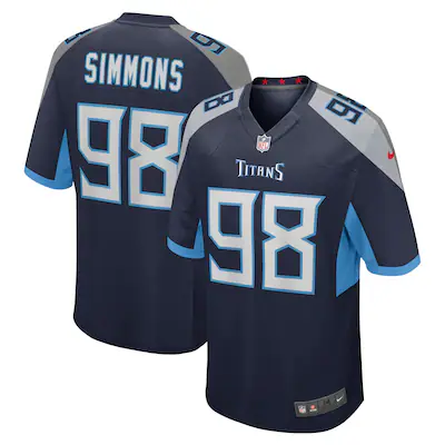 Jeffery Simmons Tennessee Titans Nike Game Jersey - Navy