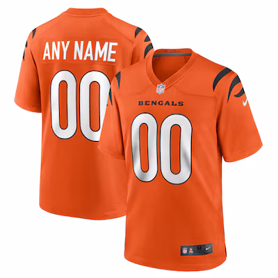 Cincinnati Bengals Nike Alternate Game Custom Jersey - Orange