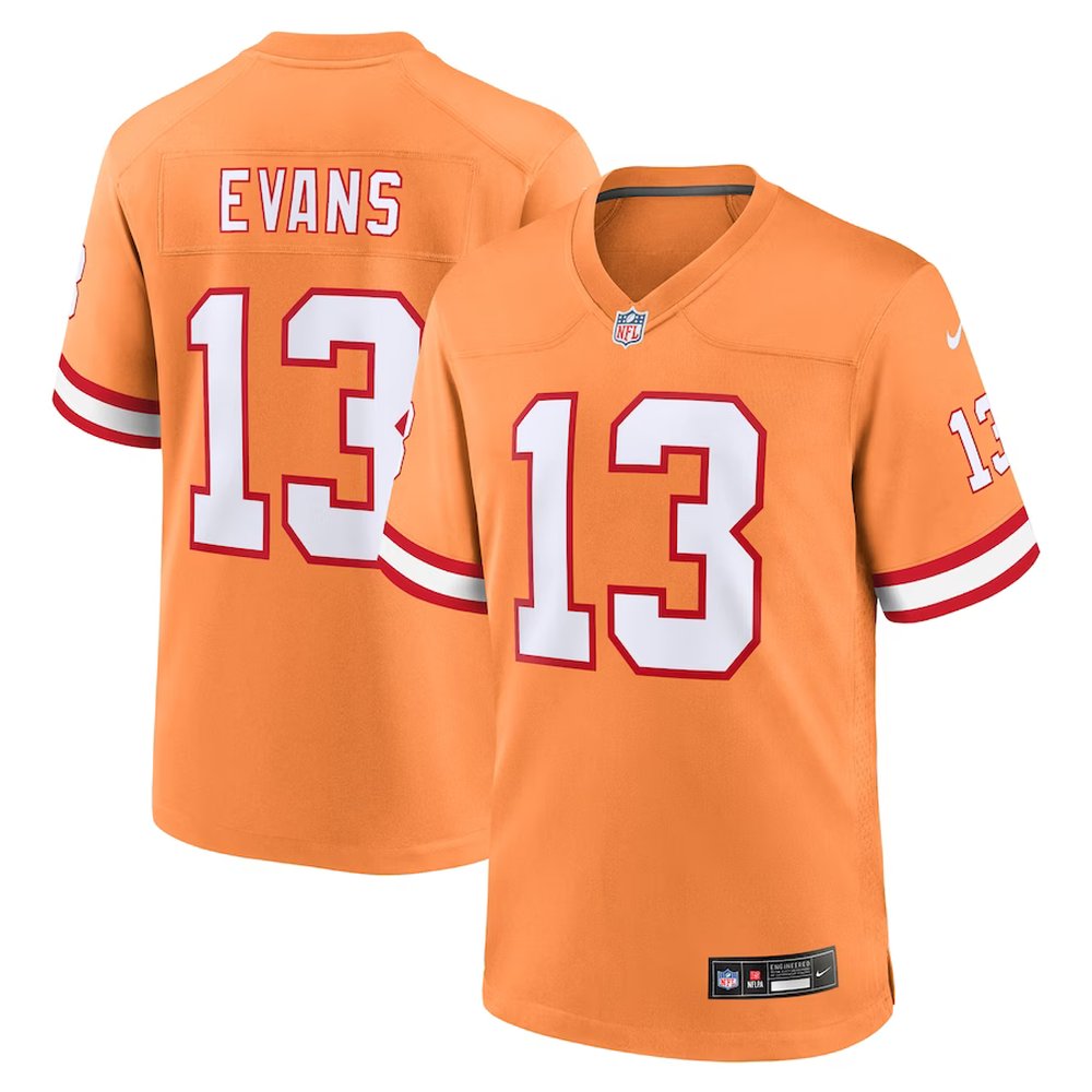 Youth '76 Tampa Bay Buccaneers #13 Mike Evans Nike Orange Player Game Jersey