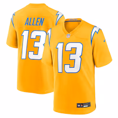 Keenan Allen Los Angeles Chargers Nike Alternate Charger Power Game Jersey - Gold