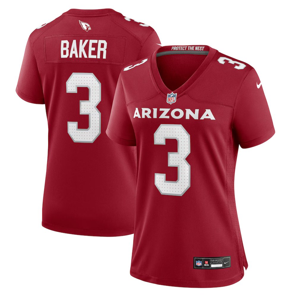 Women's Arizona Cardinals #3 Budda Baker Nike Cardinal Team Game Jersey