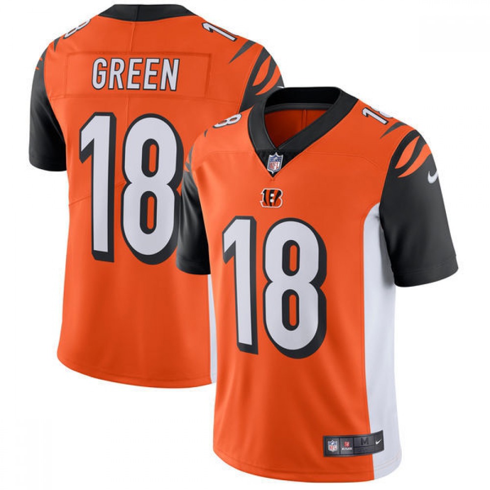 Men's Cincinnati Bengals #18 A.J. Green  Orange Vapor Untouchable Limited Stitched NFL Jersey