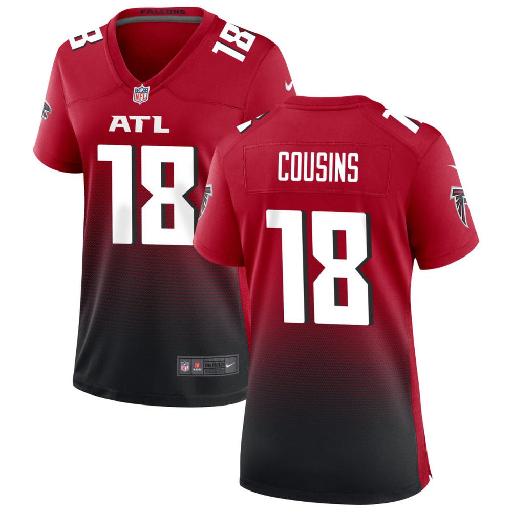 Women's Atlanta Falcons #18 Kirk Cousins Red Alternate Game Jersey