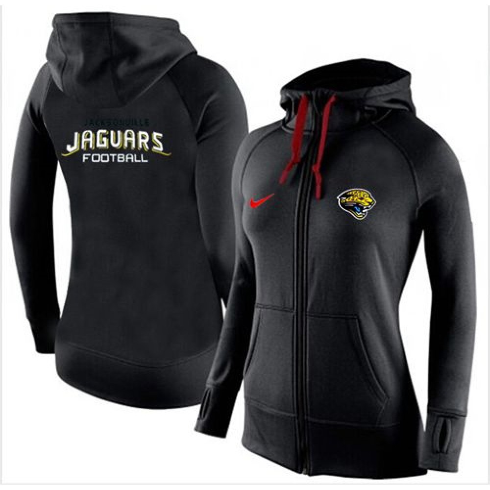 Women's  Jacksonville Jaguars Full-Zip Performance Hoodie Black