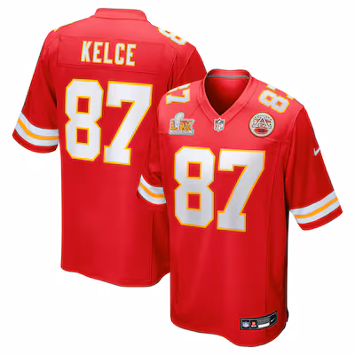 Travis Kelce Kansas City Chiefs Nike Super Bowl LIX Game Jersey - Red