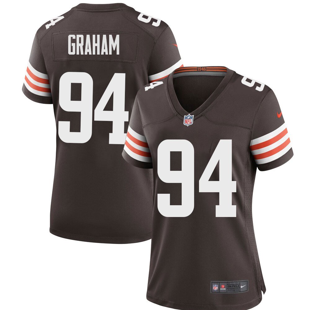 Women's Cleveland Browns #94 Mason Graham Nike Brown 2025 NFL Draft First Round Pick Game Jersey