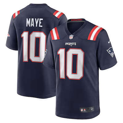 Drake Maye New England Patriots Nike Player Game Jersey - Navy