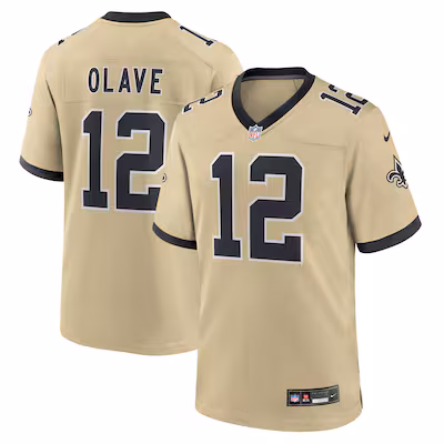Chris Olave New Orleans Saints Nike Gameday Golds Alternate Game Player Jersey - Gold