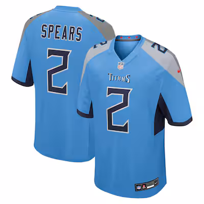 Tyjae Spears Tennessee Titans Nike Team Game Jersey - Light Blue