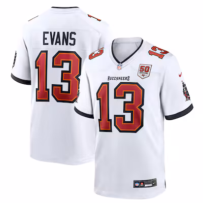 Mike Evans Tampa Bay Buccaneers Nike 50th Season White Game Jersey - White