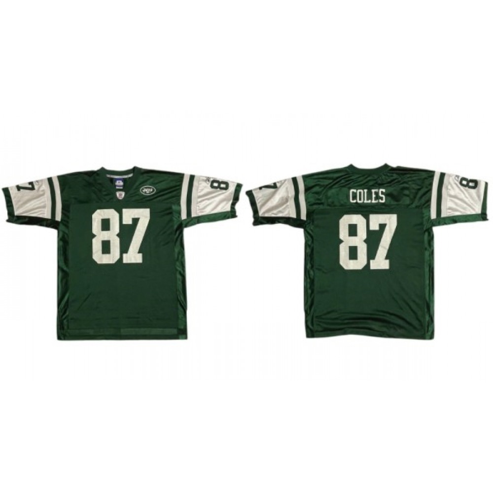 Toddlers New York Jets #87 Laveranues Coles Green Stitched Jersey