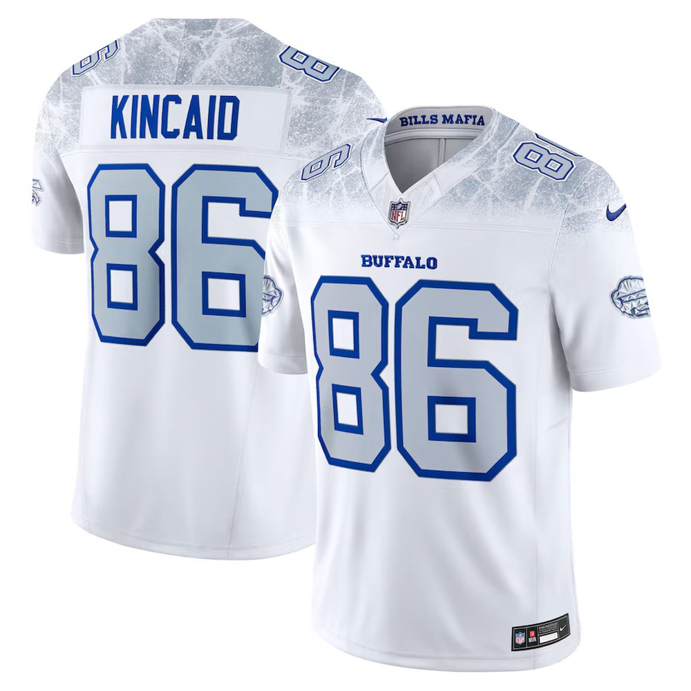 Youth Buffalo Bills #86 Dalton Kincaid White Rivalries Collection F.U.S.E. Vapor Limited Stitched Jersey