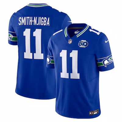 Jaxon Smith-Njigba Seattle Seahawks Nike 50th Season Vapor F.U.S.E. Limited Jersey - Royal