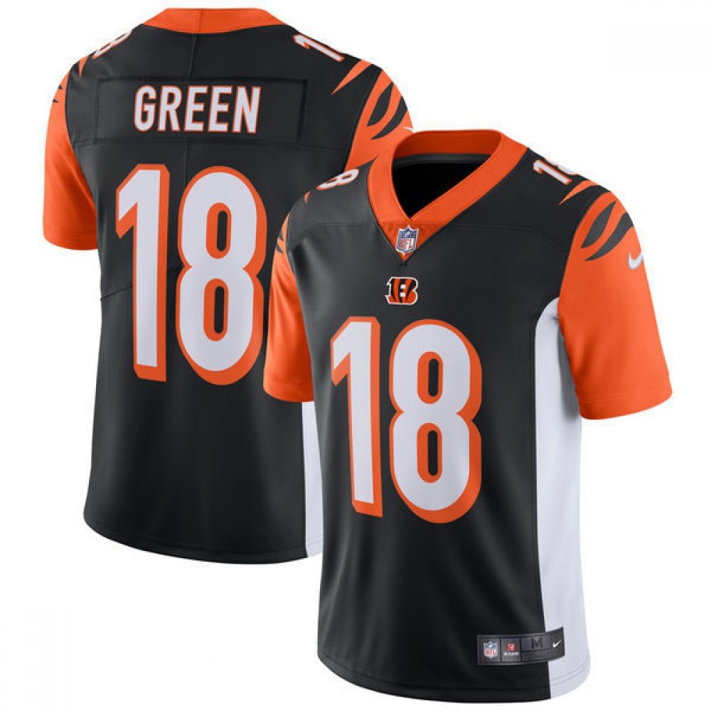 Men's Cincinnati Bengals #18 A.J. Green  Black Vapor Untouchable Limited Stitched NFL Jersey