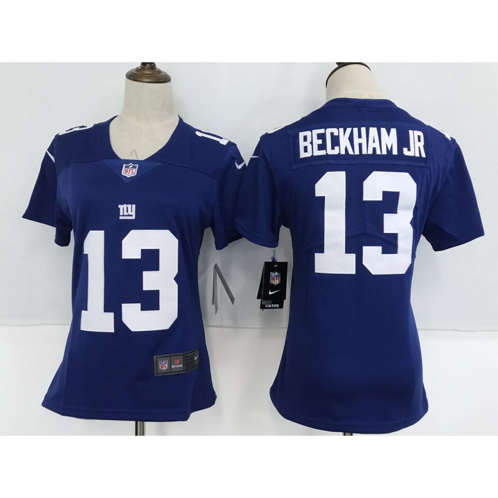 Women's  New York Giants #13 Odell Beckham Jr Royal Blue Team Color Stitched NFL Vapor Untouchable Limited Jersey