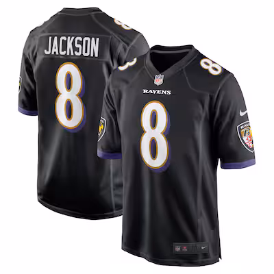Lamar Jackson Baltimore Ravens Nike Alternate Game Jersey - Black