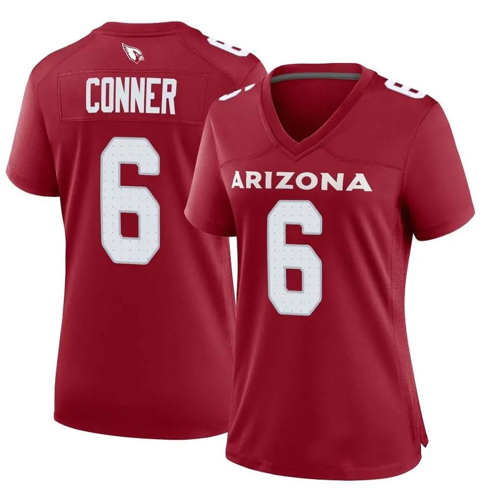 Women's Arizona Cardinals #6 James Conner Red 2023 F.U.S.E. Vapor Untouchable Limited Stitched Football Jersey