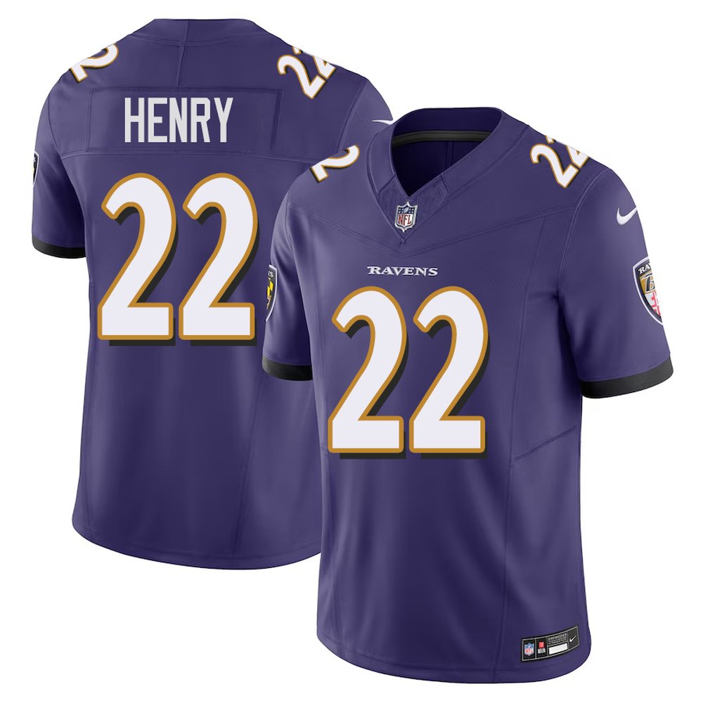 Youth Baltimore Ravens #22 Derrick Henry  Purple F.U.S.E Vapor Limited Jersey