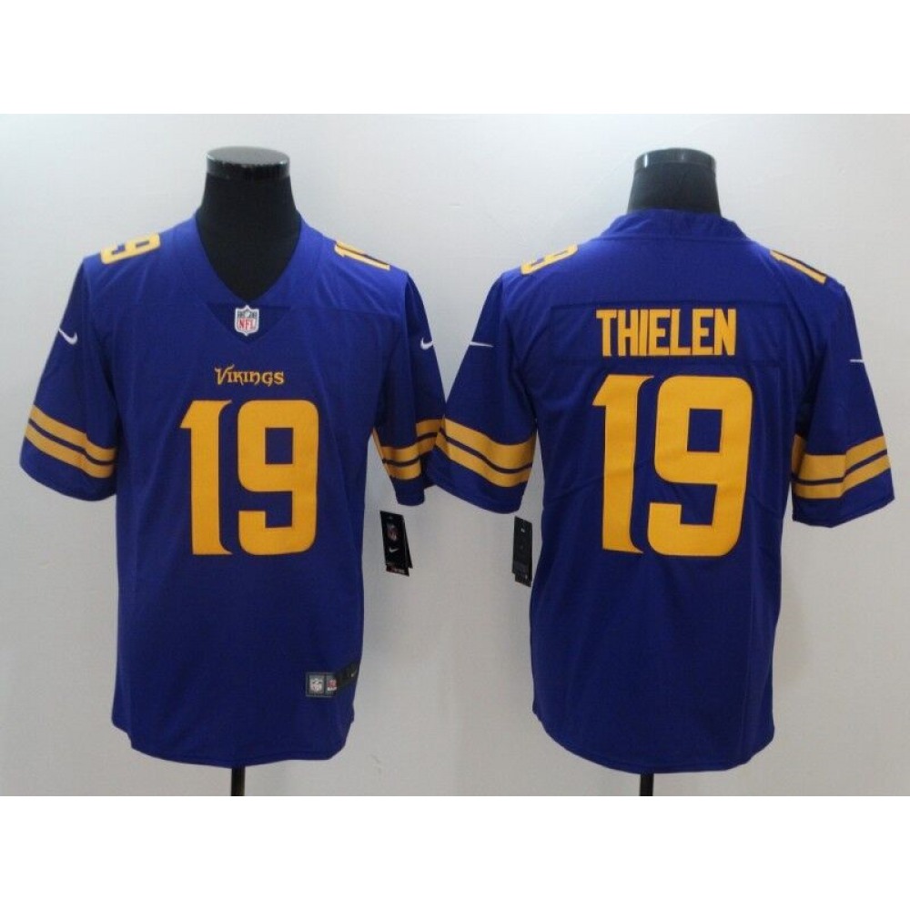 Men's  Minnesota Vikings #19 Adam Thielen Purple Vapor Untouchable Limited Stitched NFL Jersey