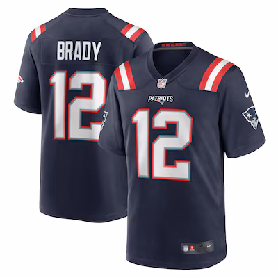 Tom Brady New England Patriots Nike Game Retired Player Jersey - Navy