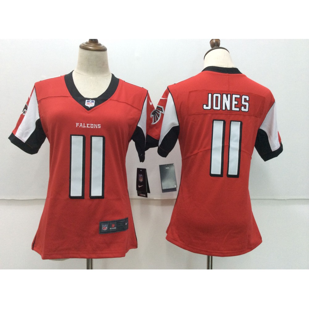 Women's  Atlanta Falcons #11 Julio Jones Red Vapor Untouchable Player Limited Stitched NFL Jersey