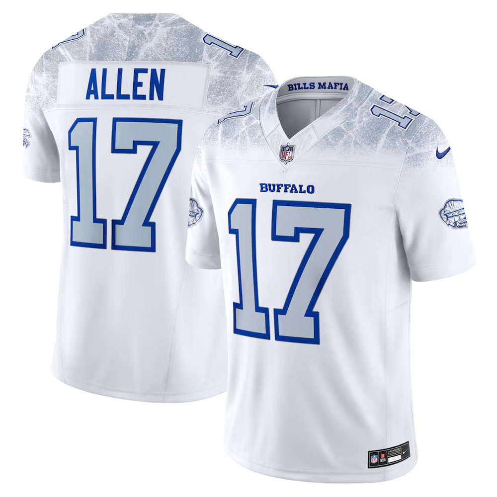 Youth Buffalo Bills #17 Josh Allen White Rivalries Collection F.U.S.E. Vapor Limited Stitched Jersey