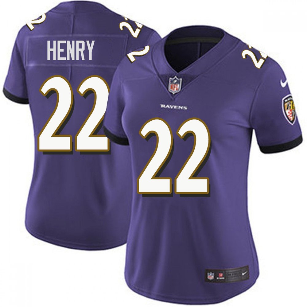 Women's Baltimore Ravens #22 Derrick Henry  Purple Vapor Untouchable Limited NFL Jersey