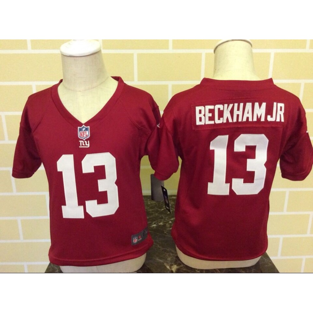 Toddler  New York Giants #13 Odell Beckham Jr Red Stitched NFL Jersey